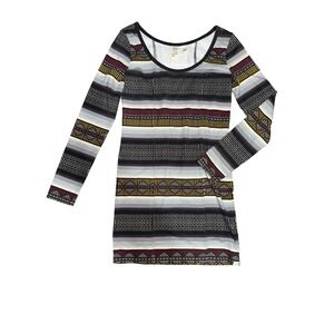 Billabong Long Sleeve Striped Mini Dress Women's Size‎ M